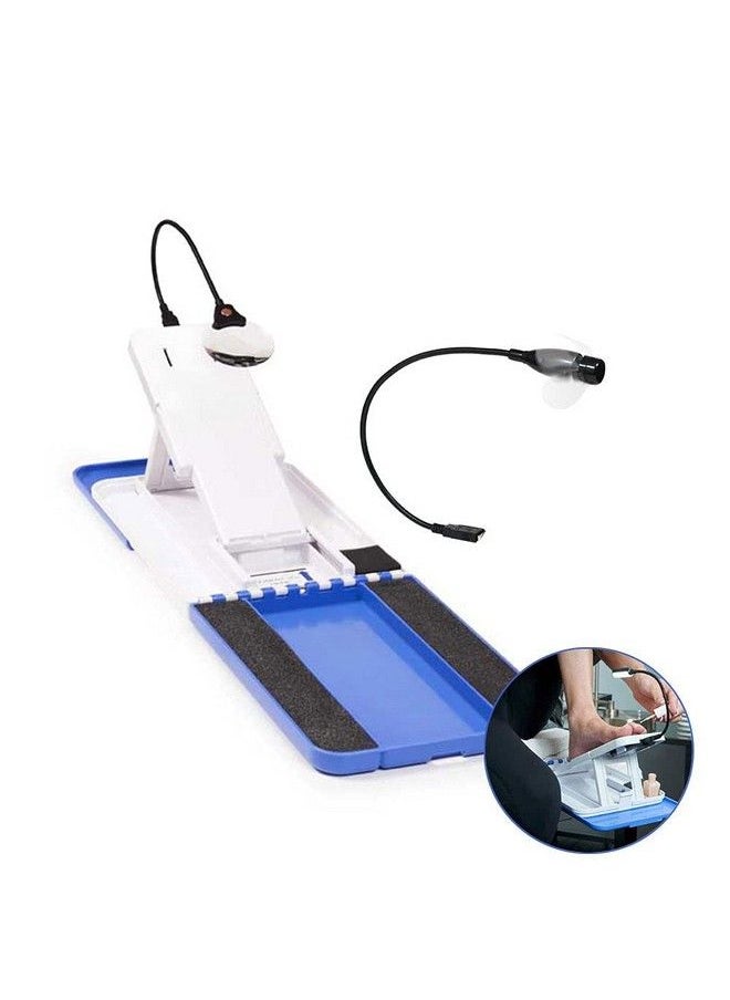 Pro Professional Home Pedicure Kit Pro Includes Lit Magnifier Drying Fan And Task Light Paint Nails With Ease Using Pedi Assistant Tool Diy For Women Of All Ages