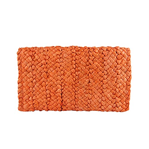 LUI SUI Women Straw Clutch Purse Handbag Straw Shoulder Bag Summer Beach Bag Woven Bag Envelope Purse Wallet - Image 2