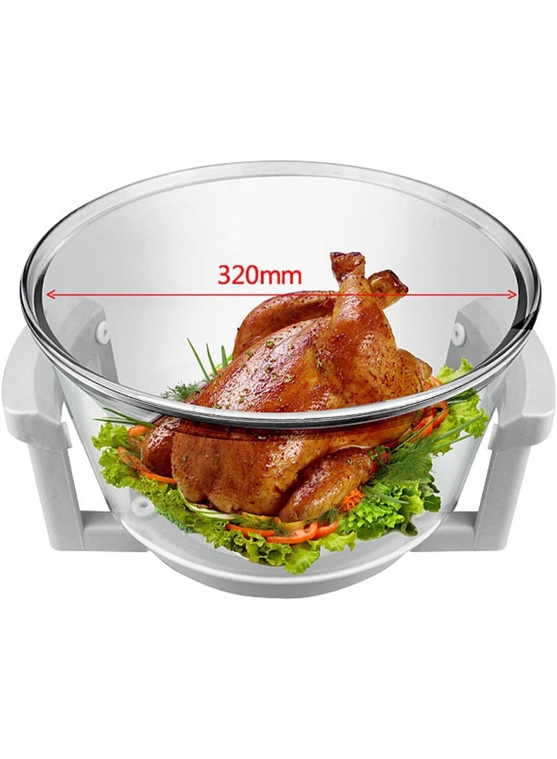 Hope 12-Litre Low Fat Halogen Oven, 1300W Air Fryer Cooker with Halogen, Convection and Infrared Cooking Power, 60-Minute Timer and Adjustable Temperature Dial for Roasting, Baking and Everyday Cooking - Image 4