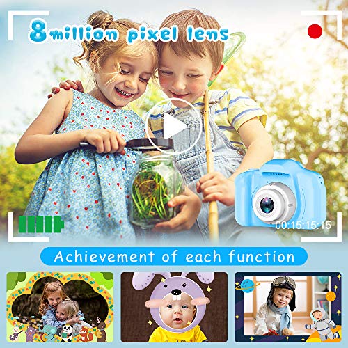 Seckton Upgrade Kids Selfie Camera, Christmas Birthday Gifts for Boys Age 3-9, HD Digital Video Cameras for Toddler, Portable Toy for 3 4 5 6 7 8 Year Old Boy with 32GB SD Card-Blue - Image 5