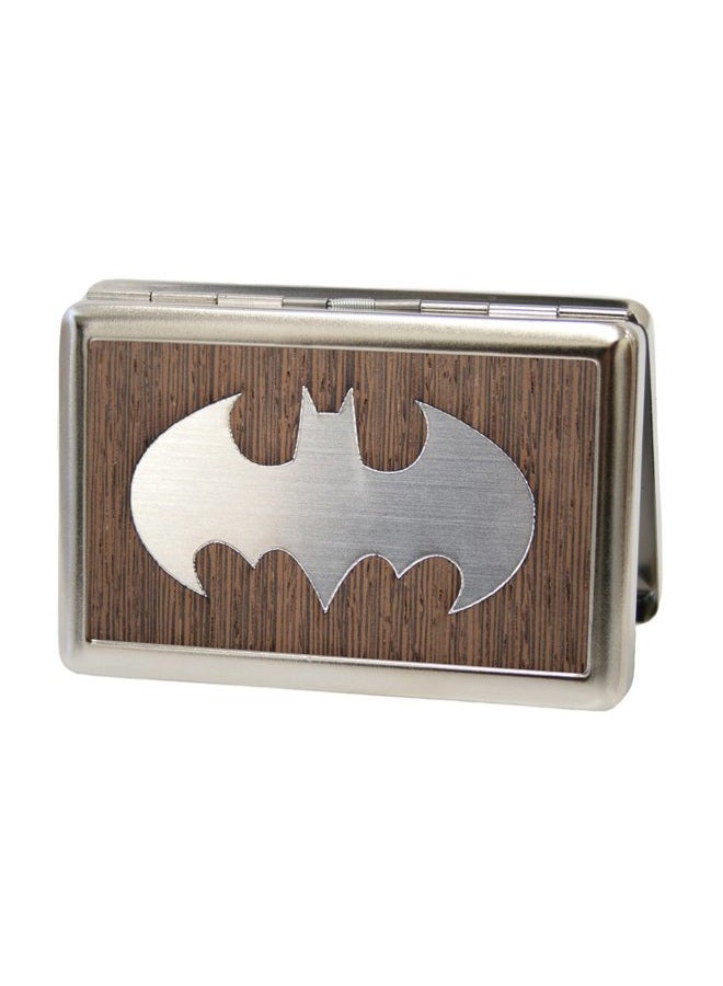 Buckle Down Business Card Holder - Batman Marquetry Black Walnut/Metal - Large - Image 1