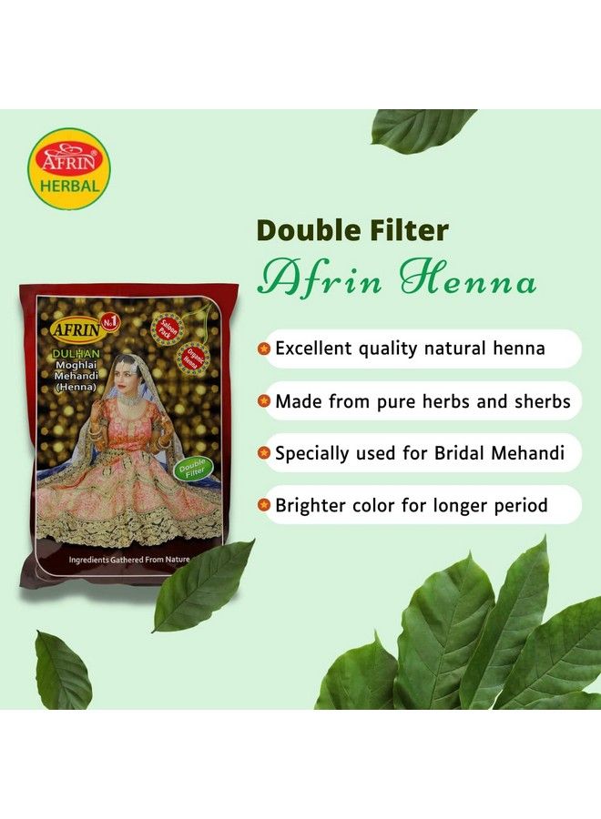 Afrin Organic Henna Double Filter Dulhan Mughlai Mehandi (1 Kg)  - Image 4
