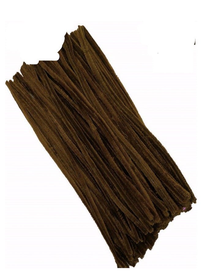 Velme Craft 100Pcs Pipe Cleaners Craft Set | Chenille Stem Fuzzy Sticks DIY Craft Supplies for Art Projects Activities, Decorations, Flower Making, Modeling & Sculpting (Dark Brown) - Image 2