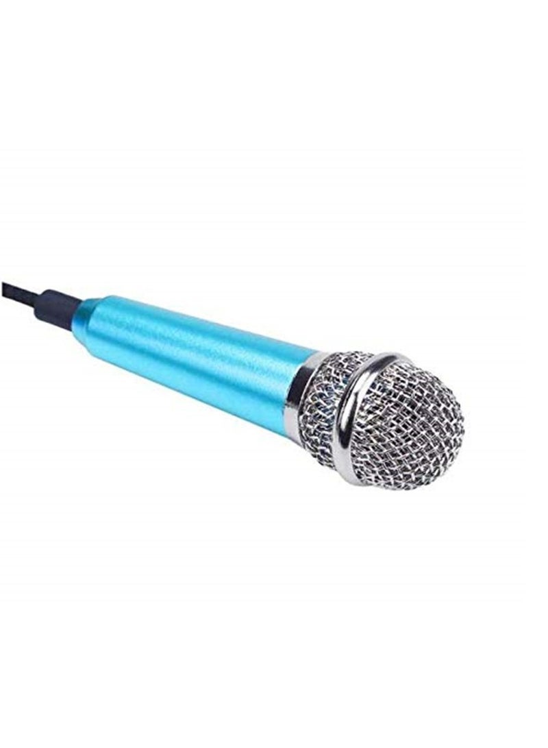 Blue Mini Microphone Stereo Condenser Mic for IOS Android Phone PC Laptop Chatting Singing Karaoke - Image 3
