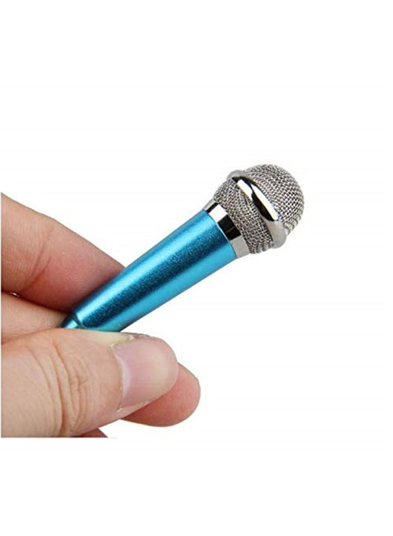 Blue Mini Microphone Stereo Condenser Mic for IOS Android Phone PC Laptop Chatting Singing Karaoke - Image 4