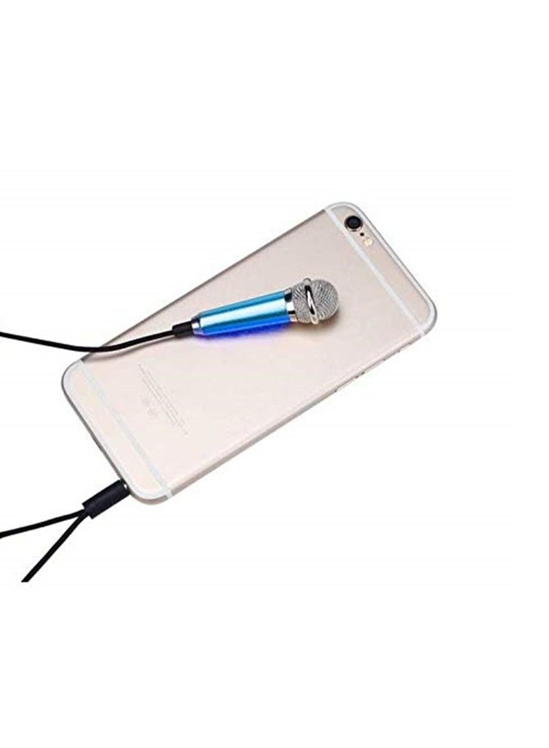 Blue Mini Microphone Stereo Condenser Mic for IOS Android Phone PC Laptop Chatting Singing Karaoke - Image 5