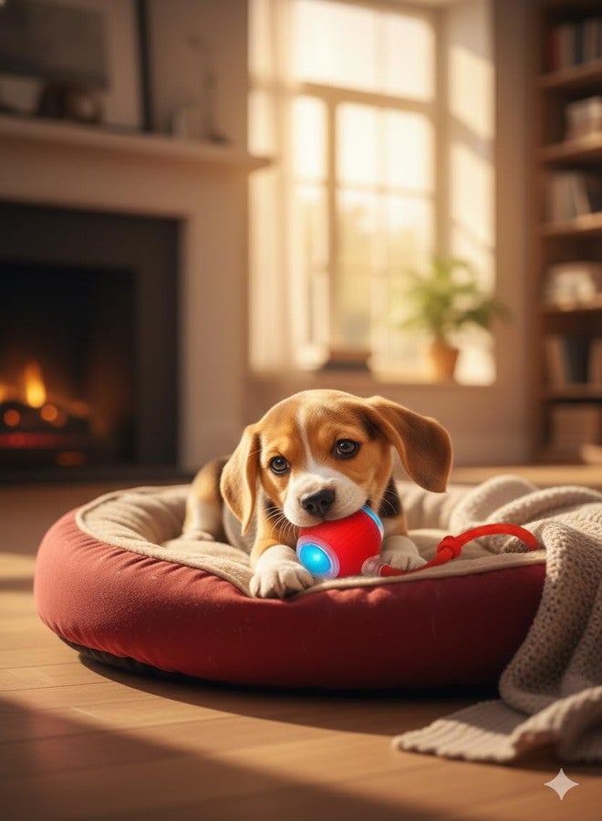 ZIGZAP LED Dog Toy Ball - Motion-Activated Smart Rolling Ball for Puppies & Dogs, USB Rechargeable, Indoor Interactive Pet Toy for Exercise & Play - Image 4