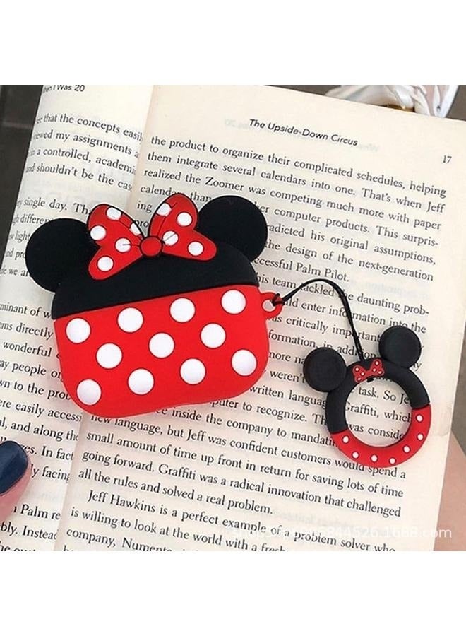 Protective Case Cover Compatible with New Apple AirPods 3rd Generation Red/Black，Silicone Cartoon Cute Case Protective Shockproof Covers for Airpods 3  - Image 1