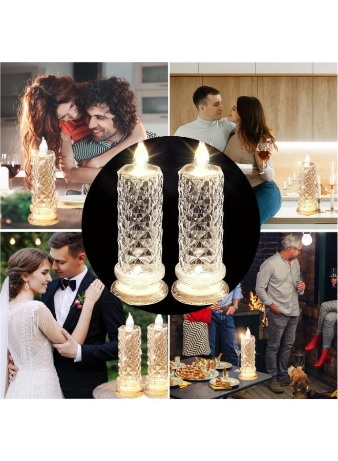 LED Flameless Realistic and Bright Candle Lights Shadow,Battery Operated Pillar Fake Candles For Halloween,Christmas,Weddings,Festivals Decoration (White) - Image 3