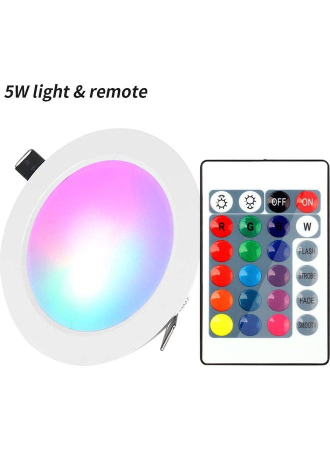 NIBEMINENT 5W LED Recessed Lighting Downlight With Ir Remote Control White 14x5x13.5centimeter  - Image 1