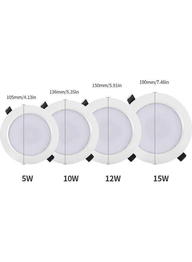 NIBEMINENT 5W LED Recessed Lighting Downlight With Ir Remote Control White 14x5x13.5centimeter  - Image 3
