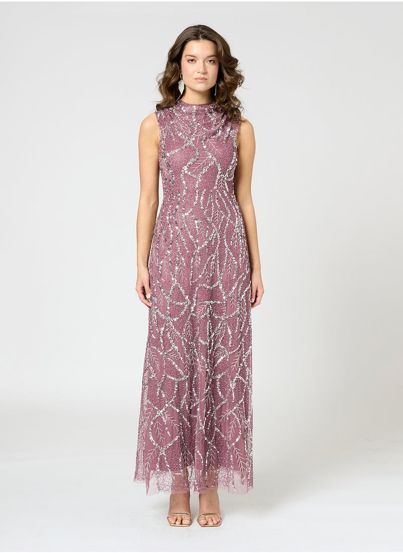 BEAUUT Audrey Embellished Sequin Maxi Dress  - Image 1