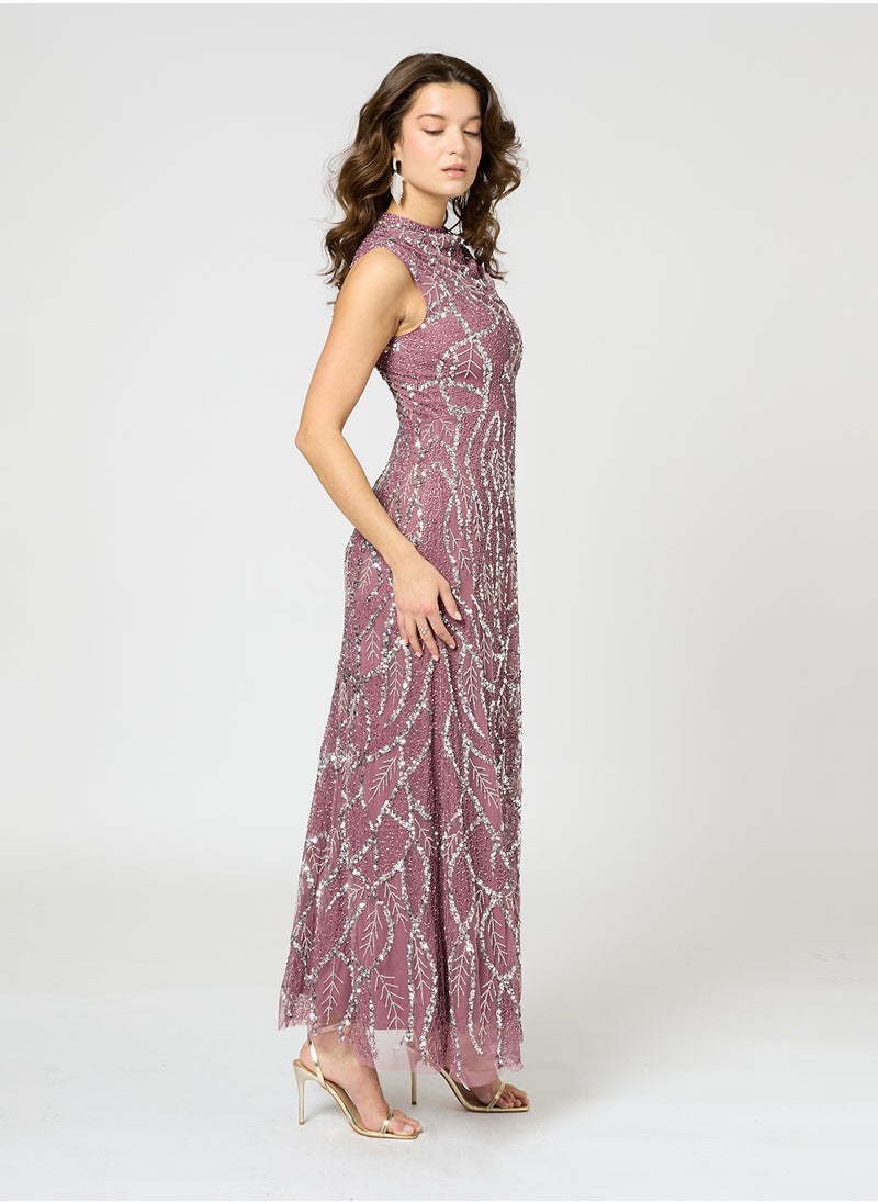 BEAUUT Audrey Embellished Sequin Maxi Dress  - Image 3