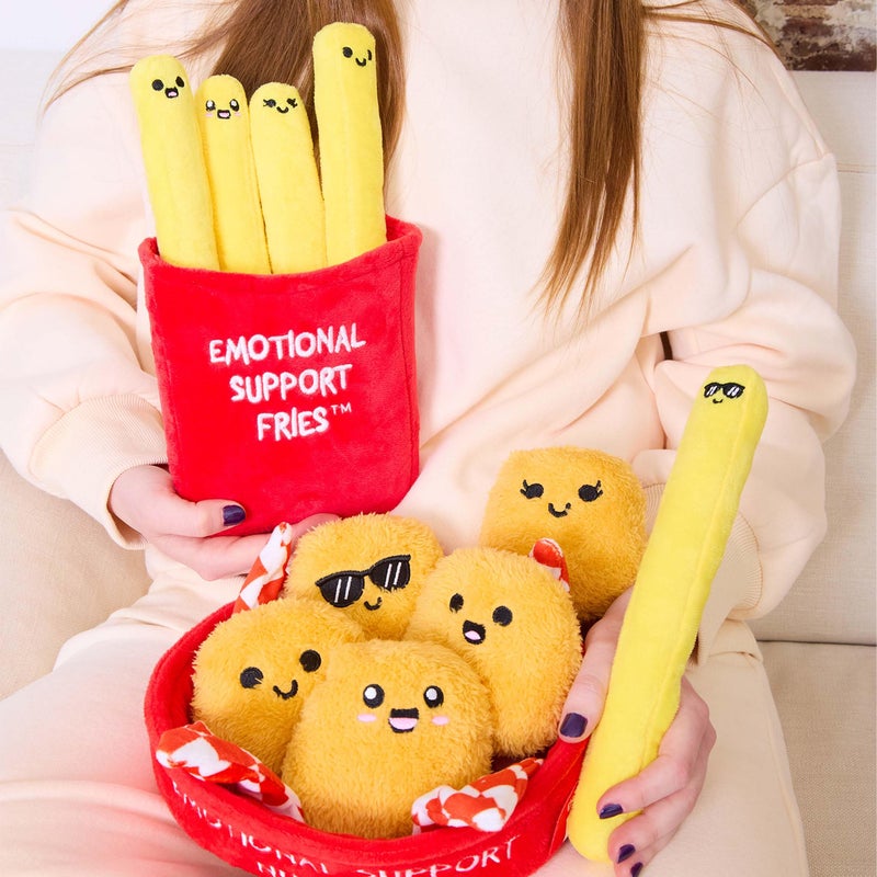 WHAT DO YOU MEME? Emotional Support Fries by Relatable, Cuddly Plush Toys and Stuffed Animals, Includes 5 Plushies with Basket, Funny Stocking Stuffer for Teens and Friends - Image 2