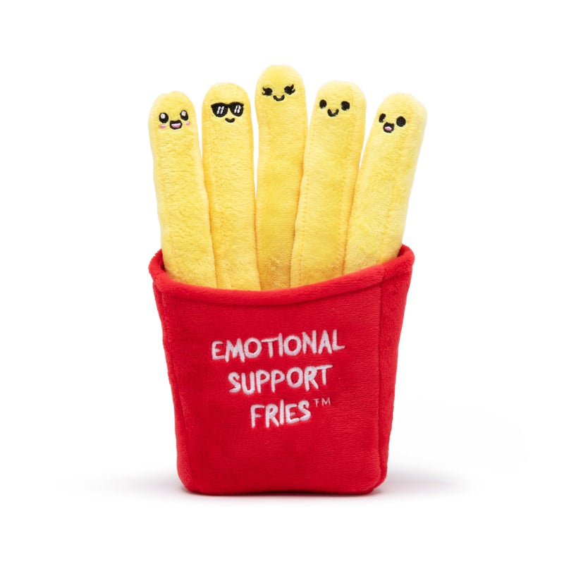 WHAT DO YOU MEME? Emotional Support Fries by Relatable, Cuddly Plush Toys and Stuffed Animals, Includes 5 Plushies with Basket, Funny Stocking Stuffer for Teens and Friends - Image 1