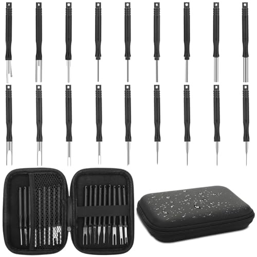 Linkstyle 18PCS Upgraded Terminal Removal Tool Kit, Pin Extractor Tool Set, Auto Electrical Wire Connector Pin Removal Release Tool Kit - Image 1