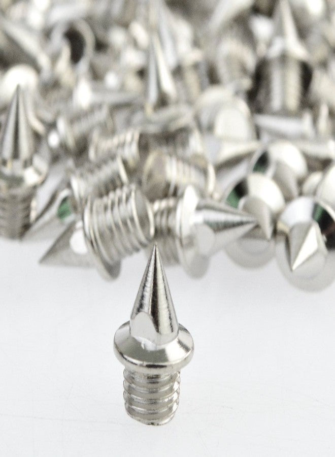 Wobe 200 Pcs 1/4" Stainless Steel Track & Cross Country Spikes with Spike Wrench, Shoe Replacement Spikes for Sprinting, Sports & Running Shoes Golf (Silver) - Image 3