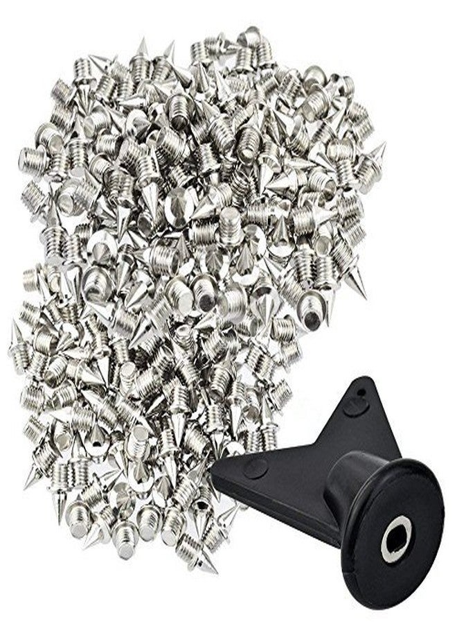 Wobe 200 Pcs 1/4" Stainless Steel Track & Cross Country Spikes with Spike Wrench, Shoe Replacement Spikes for Sprinting, Sports & Running Shoes Golf (Silver) - Image 4