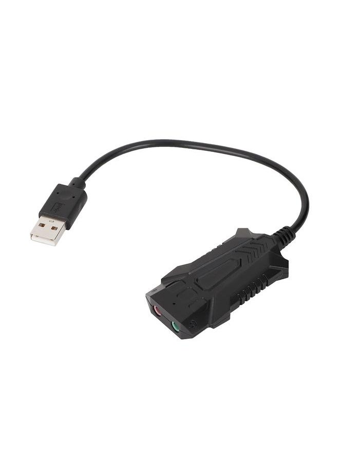 Thoraya 3.5mm USB2.0 External Sound Card USB Adapter USB to Microphone Speaker Audio Interface  - Image 2