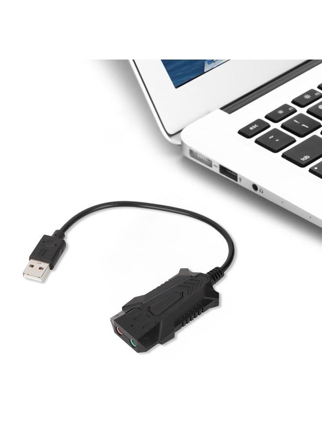 Thoraya 3.5mm USB2.0 External Sound Card USB Adapter USB to Microphone Speaker Audio Interface  - Image 5