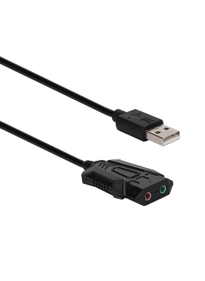 Thoraya 3.5mm USB2.0 External Sound Card USB Adapter USB to Microphone Speaker Audio Interface  - Image 3