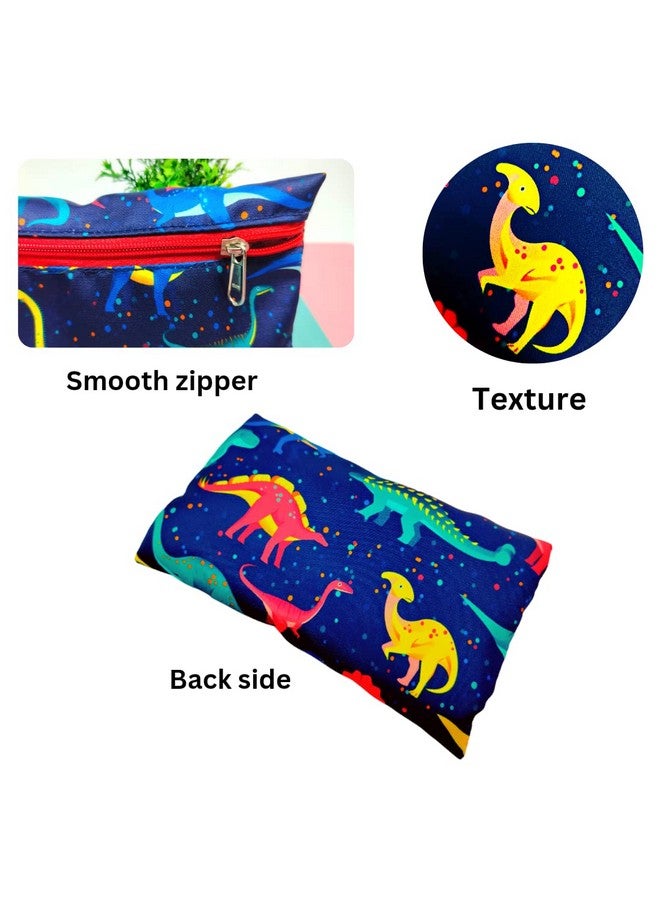 HOMEMATES 5 Pcs Return Gift Dinosaur Large Capacity Pencil Stationery Pouch Bag for Kids Boys & Girls - Image 3