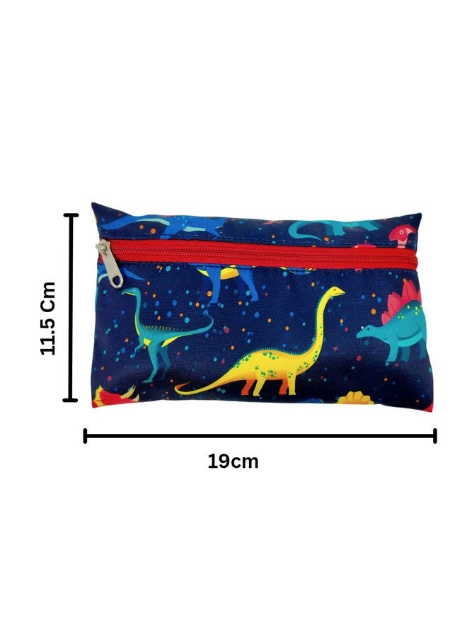 HOMEMATES 5 Pcs Return Gift Dinosaur Large Capacity Pencil Stationery Pouch Bag for Kids Boys & Girls - Image 2