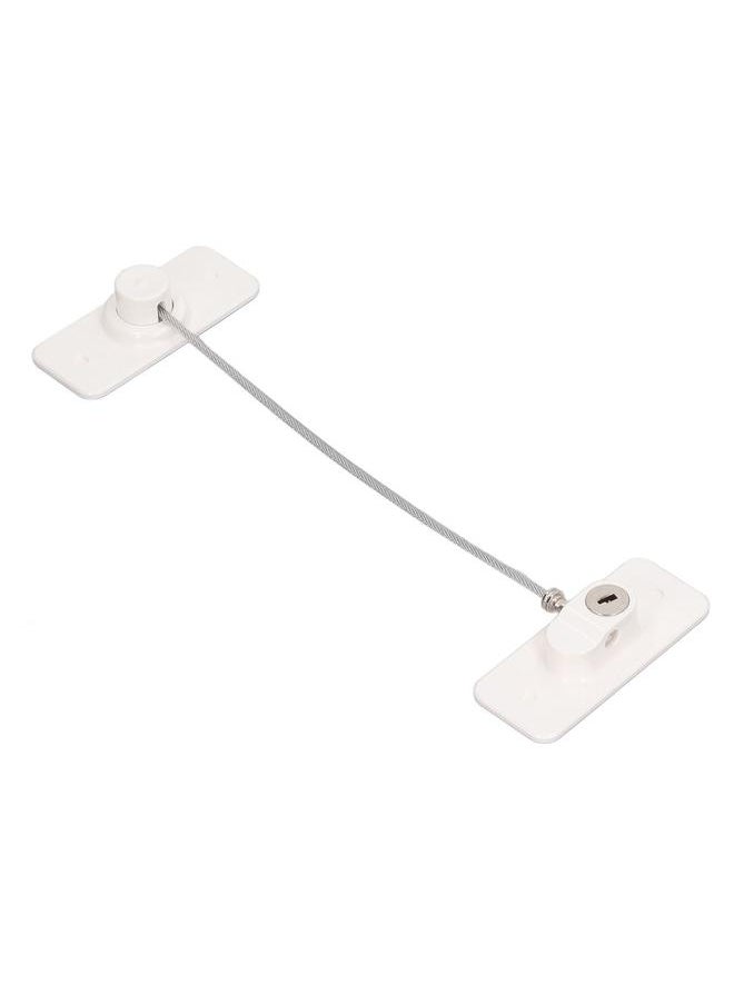 Thoraya Childproof Window Restrictor 360 Degree Rotatable Non Mark Adhesive Multifunction Child Safety Lock for Cabinet Fridge White  - Image 5