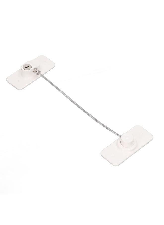 Thoraya Childproof Window Restrictor 360 Degree Rotatable Non Mark Adhesive Multifunction Child Safety Lock for Cabinet Fridge White  - Image 3