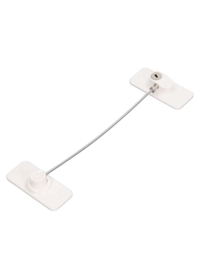 Thoraya Childproof Window Restrictor 360 Degree Rotatable Non Mark Adhesive Multifunction Child Safety Lock for Cabinet Fridge White  - Image 2
