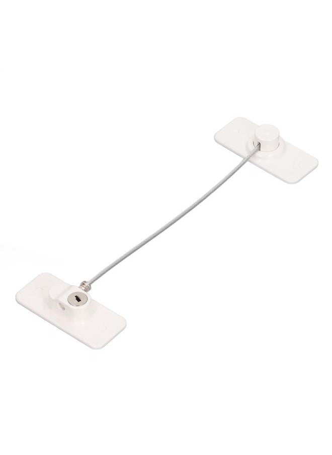 Thoraya Childproof Window Restrictor 360 Degree Rotatable Non Mark Adhesive Multifunction Child Safety Lock for Cabinet Fridge White  - Image 4