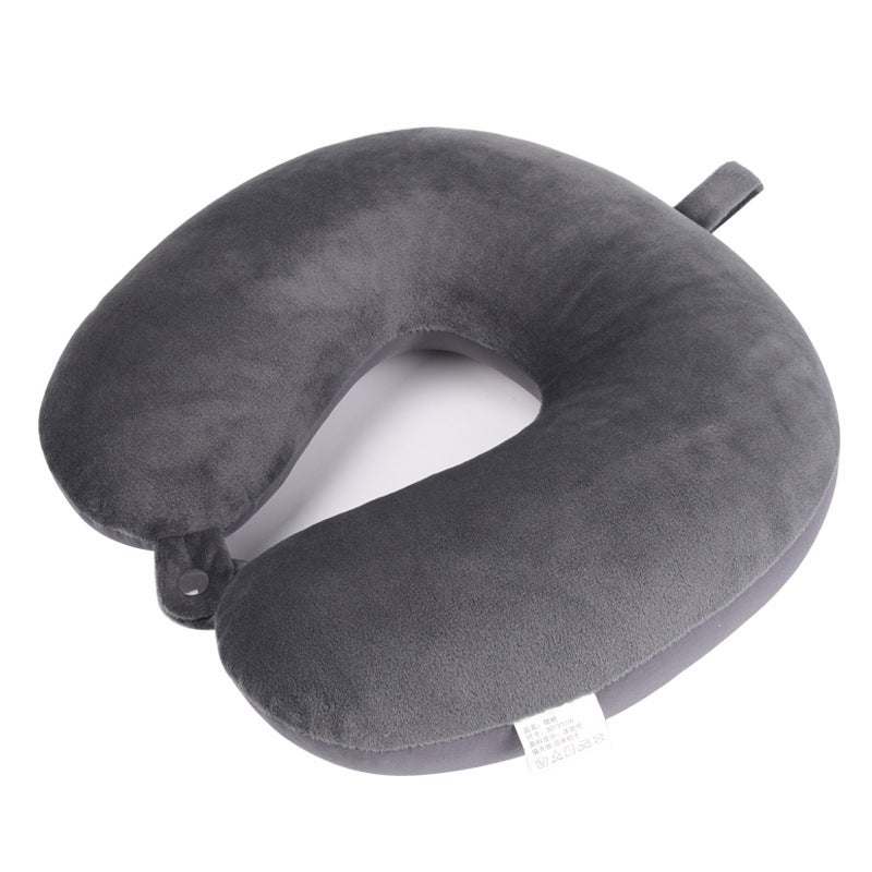 U-shaped pillow foam particle travel pillow digital printing aircraft neck pillow neck pillow health pillow custom LOGO MYK-110 Gray