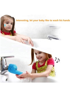Usnyabni Usnyabni FIGO Baby and Children's Faucet Extension Faucet Guide Sink Extender Long Water Hand Washing Device Water Diverter - 3 Packs Dolphin  - Image 4