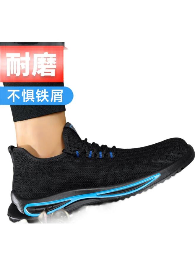 JUNBU Men'S Summer Breathable Steel Toe Anti-Smashing Anti-Piercing Lightweight Anti-Odor Safety Work Shoes 1081F 41 - Image 1