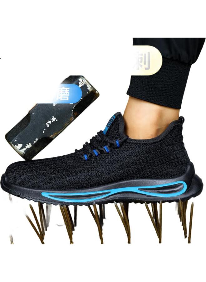 JUNBU Men'S Summer Breathable Steel Toe Anti-Smashing Anti-Piercing Lightweight Anti-Odor Safety Work Shoes 1081F 41 - Image 3