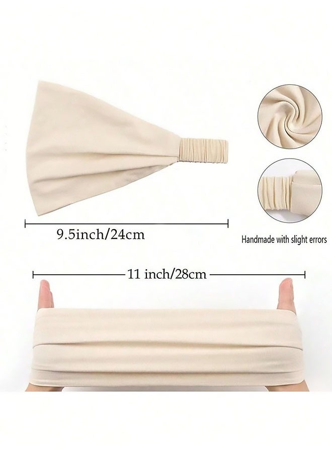 Five Piece Women's Wide Brim Turban Head Covers Anti Slip Sweat Absorbent Hats Ideal for Sports Under Hats Hairstyles and Daily Wear Abaya Accessories - Image 3