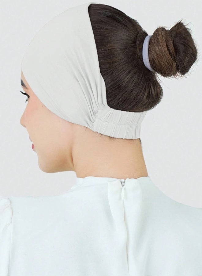 Five Piece Women's Wide Brim Turban Head Covers Anti Slip Sweat Absorbent Hats Ideal for Sports Under Hats Hairstyles and Daily Wear Abaya Accessories - Image 2
