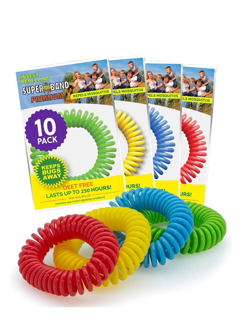 SUPERBAND Superband Premium Insect Repellent Bracelet: Assorted Colors (10)  - Image 1