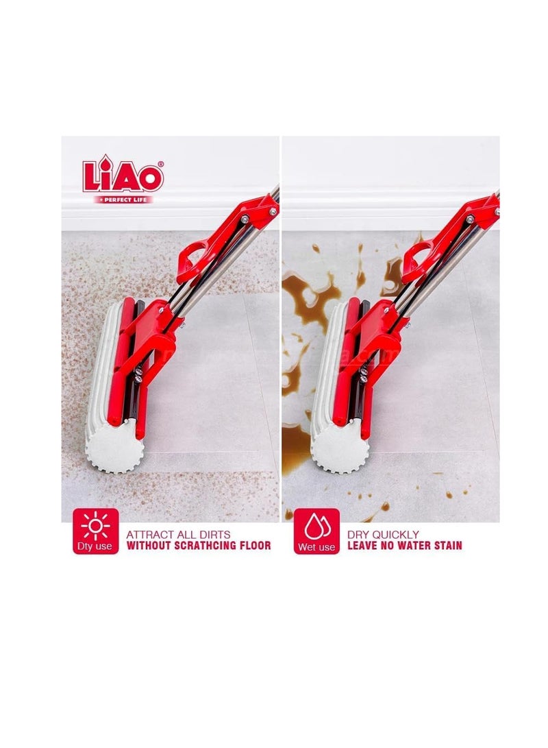 self wringer magic roller PVA sponge mop for kitchen bathroom floor cleaning - Image 3