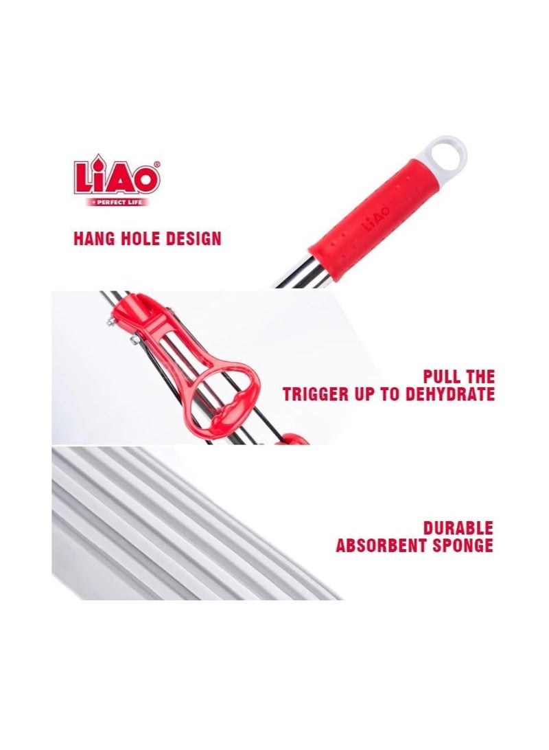 self wringer magic roller PVA sponge mop for kitchen bathroom floor cleaning - Image 4