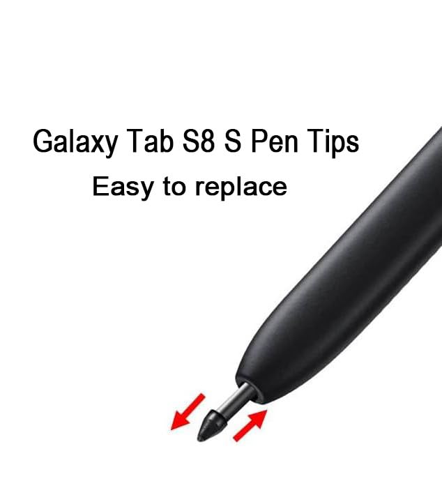 Befzygwk 5 PCS Galaxy Tab S8 S Pen Soft Tips Compatible with Galaxy Tab S8 / Tab S8 Plus/Tab S8 Ultra S Pen Replacement Tips/Nibs with Tools (S8 / S8+/ S8 Ultra Black*5) - Image 3
