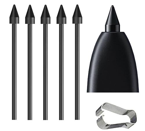 Befzygwk 5 PCS Galaxy Tab S8 S Pen Soft Tips Compatible with Galaxy Tab S8 / Tab S8 Plus/Tab S8 Ultra S Pen Replacement Tips/Nibs with Tools (S8 / S8+/ S8 Ultra Black*5) - Image 1