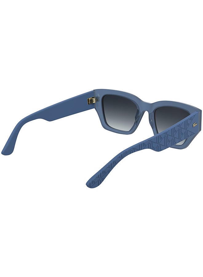 LACOSTE نظارات شمسية لاكوست كاملة الإطار من الأسيتات L6053S 5219 (400) أوبالين أزور - Image 4