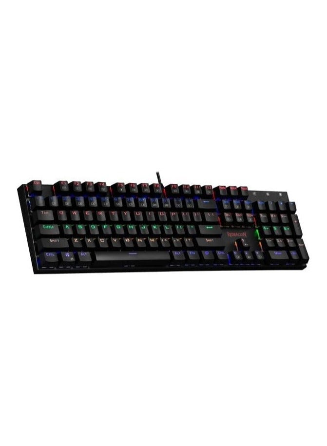 Redragon K565 R RUDRA Gaming Mechanical Keyboard - [RED Switch] - Rainbow LED Lighting - English & Arabic Keys - Black - Image 2