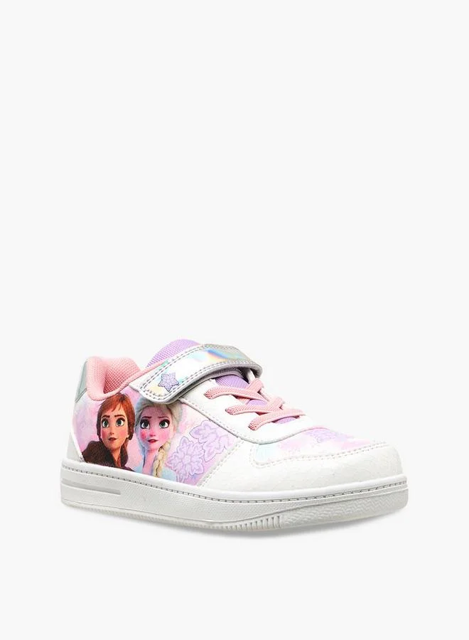 Disney Girls Frozen Print School Sneakers