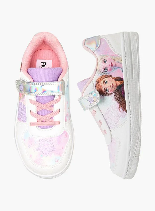 Disney Girls Frozen Print School Sneakers