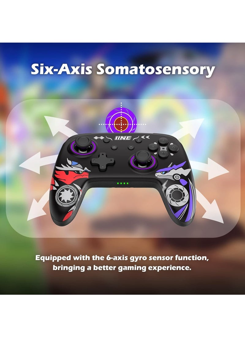 وحدة تحكم لاسلكية من IINE لجهاز نينتندو سويتش، وحدة تحكم Gamepad Switch Pro مع وظيفة NFC/الاستيقاظ/Turbo/الاهتزاز/التحكم في الحركة