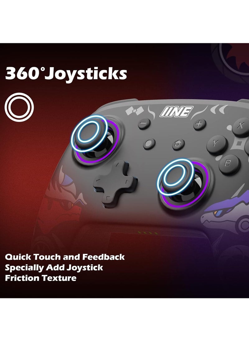 وحدة تحكم لاسلكية من IINE لجهاز نينتندو سويتش، وحدة تحكم Gamepad Switch Pro مع وظيفة NFC/الاستيقاظ/Turbo/الاهتزاز/التحكم في الحركة