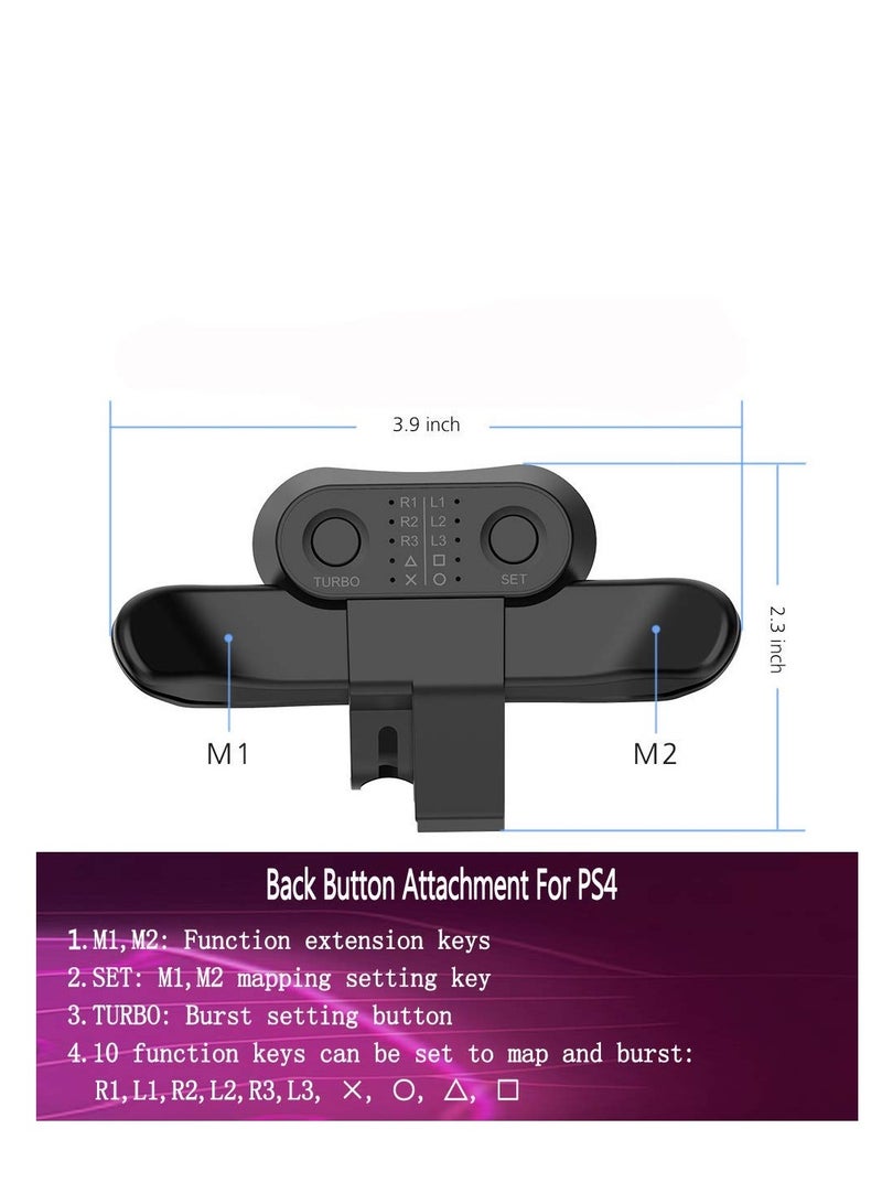 Excefore Strike Pack for PS4 Controller,Controller Back Button Attachment,Paddles for PS4 for Elite Professional FPS&TPS Gaming - Image 3
