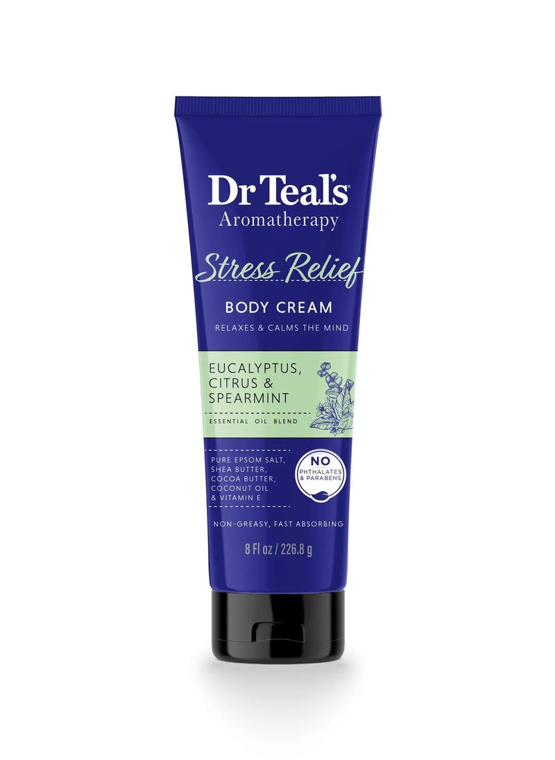 Dr Teal's - Dr Teal's Stress Relief Body Cream Eucalyptus Citrus & Spearmint 226.8g - Image 1